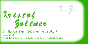 kristof zoltner business card